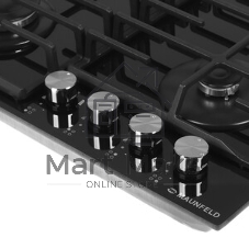Газовая варочная панель Maunfeld EGHG.64.6CB/G, 4 конфорки, закаленное стекло, черный