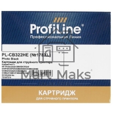 Картридж струйный ProfiLine PL-CB322HE №178XL для принтеров HP Photosmart C5380/C5383/C6380/C6383/D5460/D5463/Premium Fax/Pro B8553 Photo Black водн