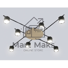 Потолочный светильник Ambrella light FL51760/8 BK/GD черный/золото GX53/8 max 12W 870*870*95