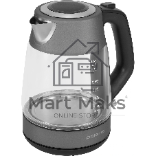 Чайник электрический Polaris PWK1760CGL графит, 1,7 л, 2150 Вт, стекло