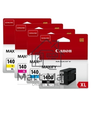 Картридж струйный CANON PGI-1400XL BK/C/M/Y MULTI (набор черный/голубой/пурпурный/желтый) для MAXIFY МВ2040/МВ2340