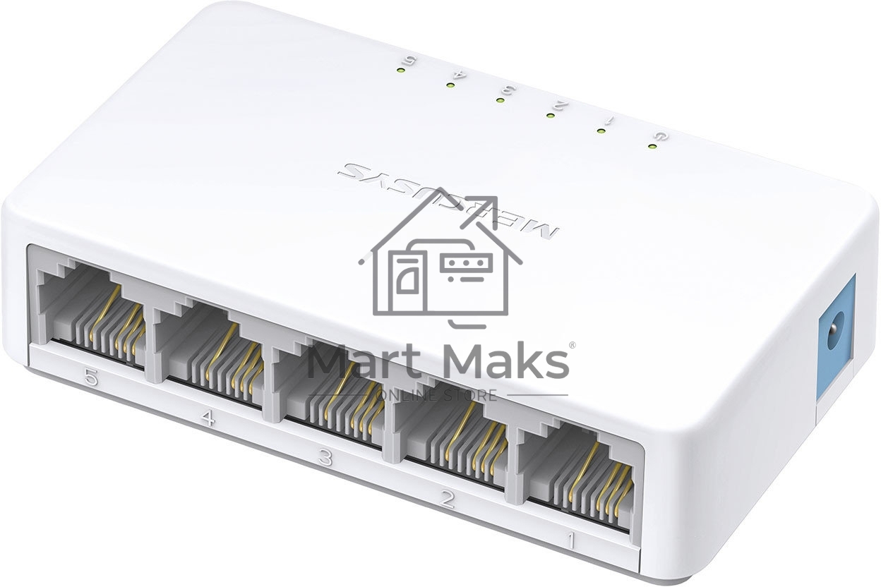 Коммутатор Mercusys MS105, 5 портов Ethernet 100 Мбит/с