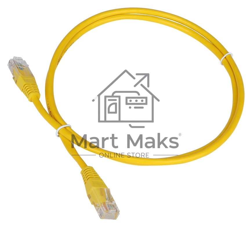 Кабель Патч-корд Lanmaster UTP TWT-45-45-5.0-YL вилка RJ-45-вилка RJ-45 кат.5е 5м желтый ПВХ (уп.:1шт)
