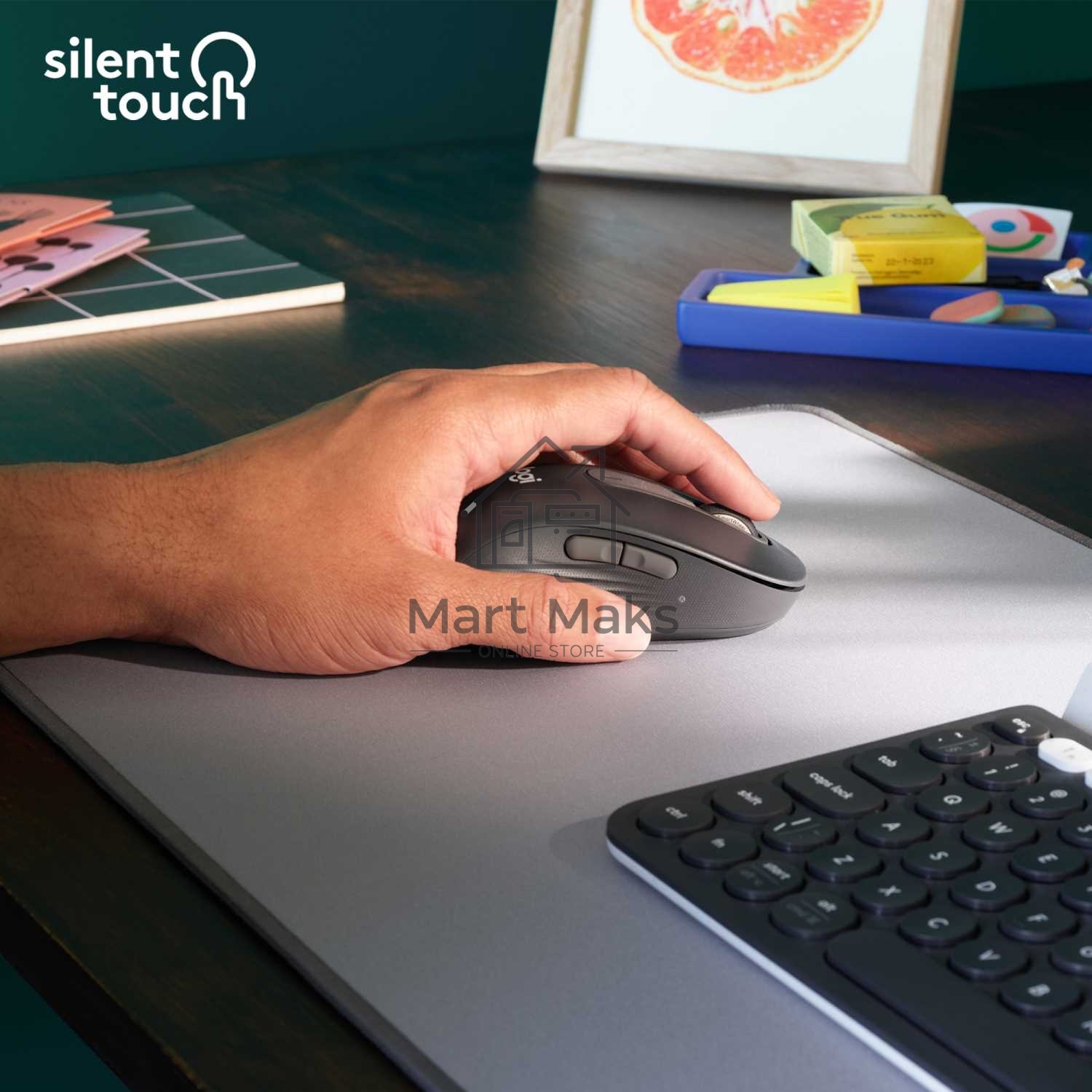 Мышь беспроводная Logitech Signature M650 L LEFT графитовый, 4000 dpi, радиоканал, Bluetooth, USB, кнопки - 5
