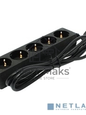 Сетевой фильтр для ИБП ExeGate EX221202RUS SPU-5-1.8B (5 розеток, 1.8м, UPS вилка IEC320-C14, черный)