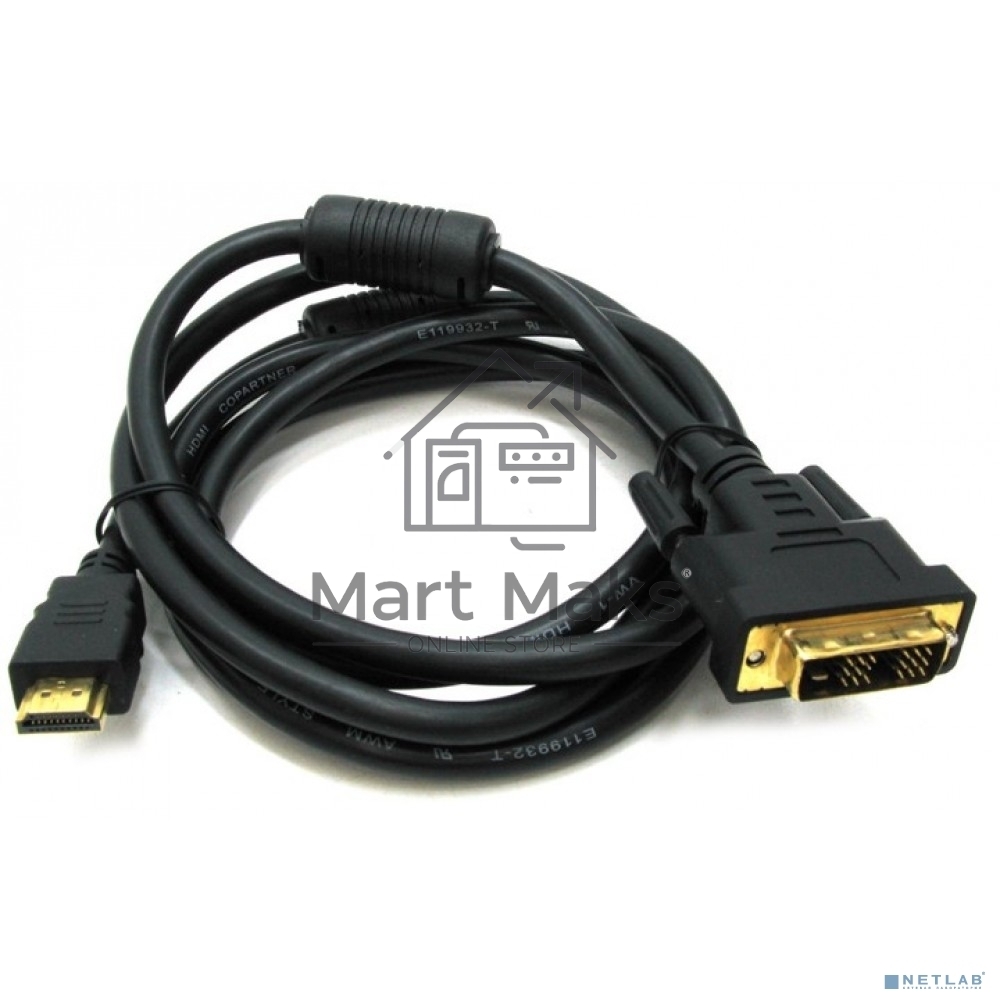 Кабель Rexant HDMI - DVI-D gold 3М с фильтрами