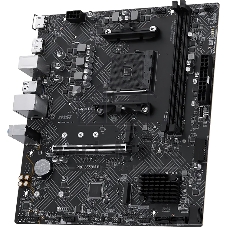 Материнская плата MSI PRO B550M-B, AM4, AMD B550, 2xDDR4 (до 64 ГБ), 4xSATA, 2xM.2 (PCIe 4.0/3.0), 1xPCIe 4.0 x16, 1xPCIe x1, 1xHDMI, 1xDP, 1x1Gb LAN, 4xUSB-A 5Gbps, 2xUSB-A 2.0, 1xPS/2, 3x3.5 мм, 7.1, чёрный, mATX