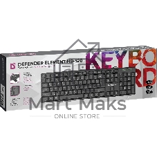 Клавиатура проводная Defender Element HB-520, USB, черный