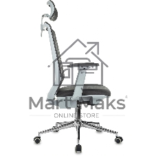 Кресло эргономичное Бюрократ MC-G612N-H черный Elastic-102 Neo Black сетка/ткань с подголов. крестов. металл хром