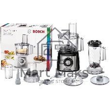 Кухонный комбайн Bosch MCM3501M 800 Вт, Скорости: 2, Блендер 1 л, Чаша 2.3 л, черный/серебристый