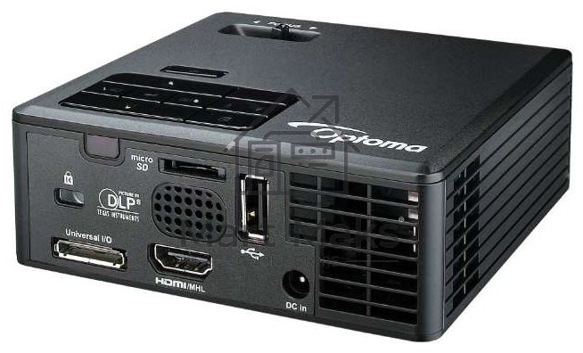 Проектор Optoma ML750e (DLP, LED, WXGA 1280x800, 700Lm, 15000:1, HDMI, USB, MHL, MicroSD, 1x1W speaker, 3D Ready, led 20000hrs, Black, 0.38kg)