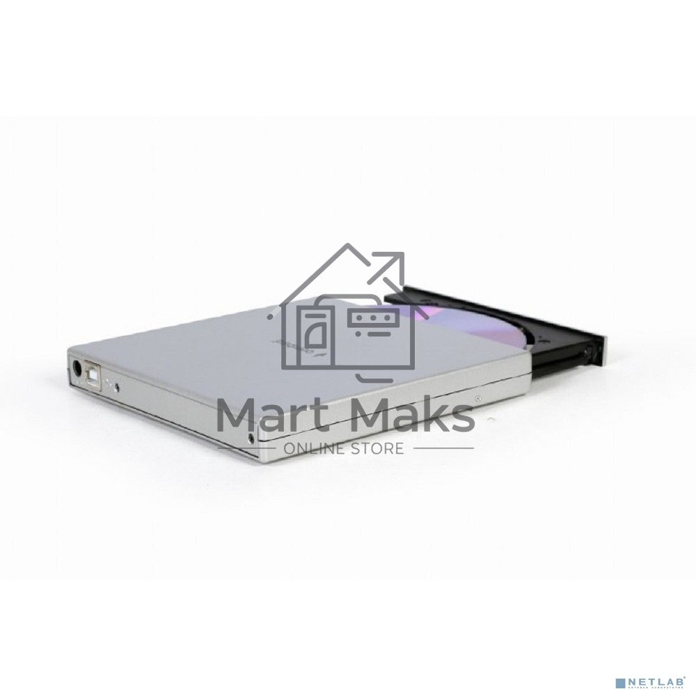 Оптический привод внешний с интерфейсом USB 2.0 Gembird DVD-USB-02-SV пластик, серебро