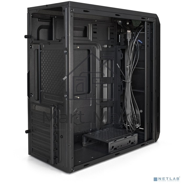 Компьютерный корпус Miditower ExeGate XP-334UC-XP600 (ATX, XP600 с вент. 12см, 1*USB+1*USB3.0+1*TypeC, аудио, черный)