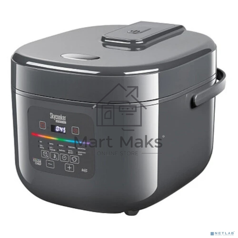 Мультиварка Redmond MC100S 860 Вт, 5 л, 12 программ, черный/ металлик