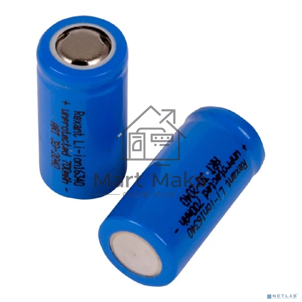 Аккумулятор Li-ion 16340 unprotected 700 mAH 3.7 В Rexant