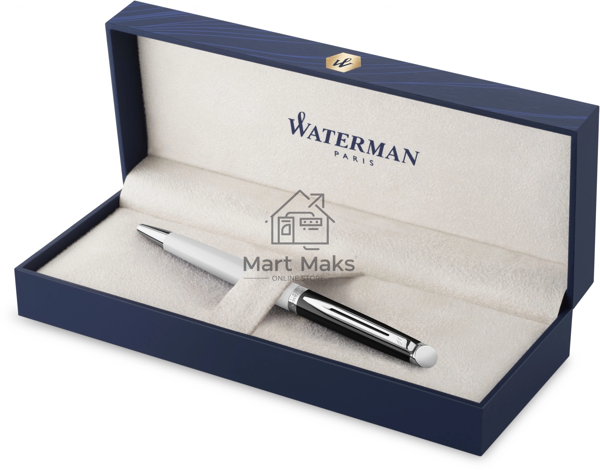 Ручка шариковая Waterman Hemisphere Colour Blocking (2202846) черн/белый M, синие чернила, подарочная коробка