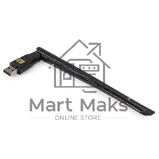 Сетевой комбо-адаптер Wi-Fi 6 + Bluetooth ExeGate EDWA-BT53-AX900 (BT5.3, Dual Band Wi-Fi AX (a/b/g/n/ax), чипсет Realtek8851, 2.4 ГГц до 286 Мбит/с + 5.8 ГГц до 600 Мбит/с, 1x5dBi внешняя антенна, USB 2.0)