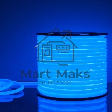 Лента светодиодная LS003 220V / Гибкий неон 9.6W 144Led 2835 IP67 16mm круглый синий, 50 м