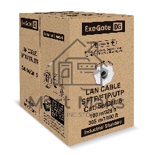 Кабель ExeGate Special UTP4-C5e-CU-S24-IN-PVC-GY-305-FLUKE UTP 4 пары кат.5e медь, 0.48мм (24AWG), FLUKE® test pass, 305м, серый, PVC