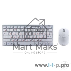 Клавиатура+мышь Gembird KBS-7001-RU Wireless, ноутбучн. механизм клавиш 2.4ГГц/10м, мини-приемник- USB