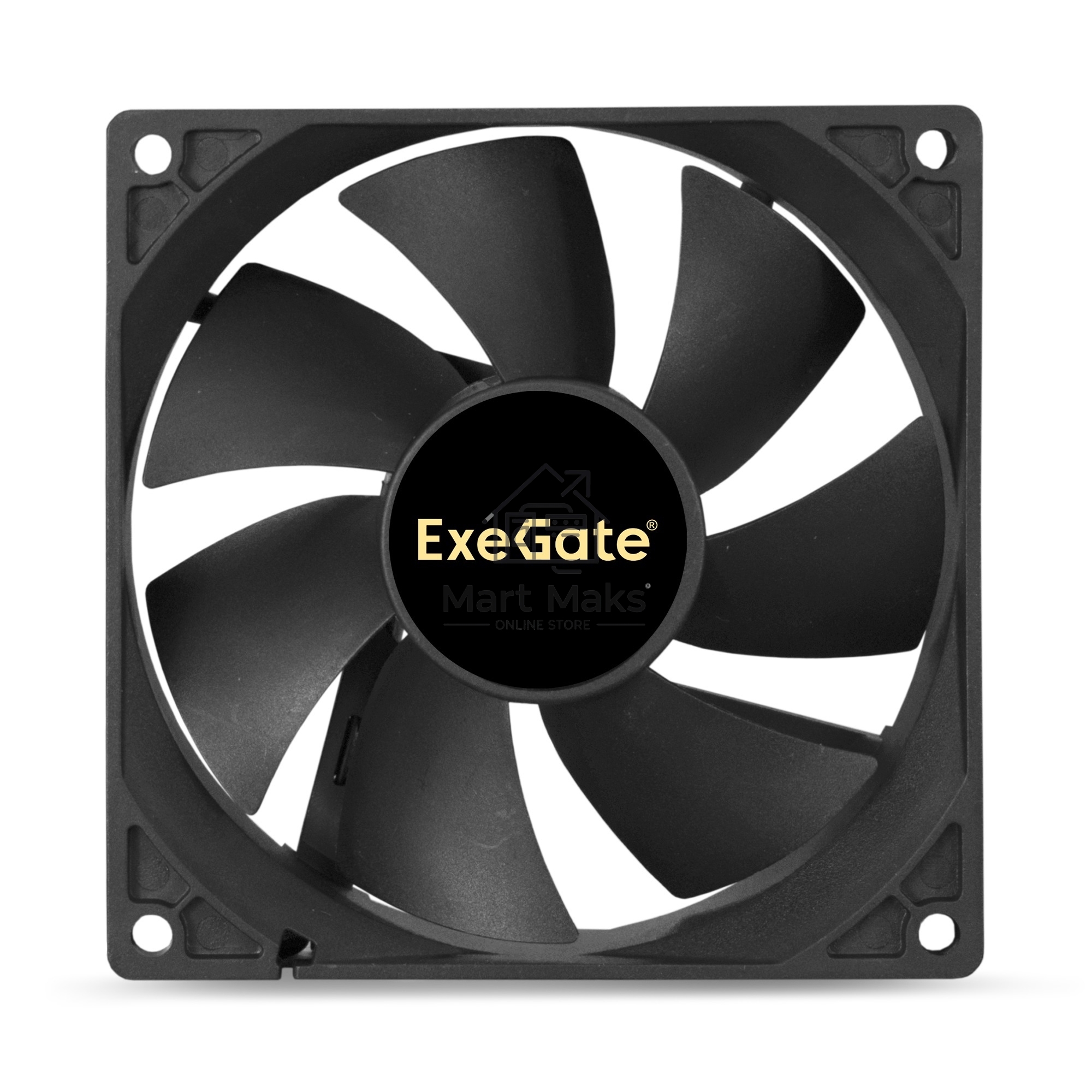 Вентилятор для корпуса ExeGate EX09225B3P черный, 92 мм, 2150 об/мин, 27 дБ, 3 pin