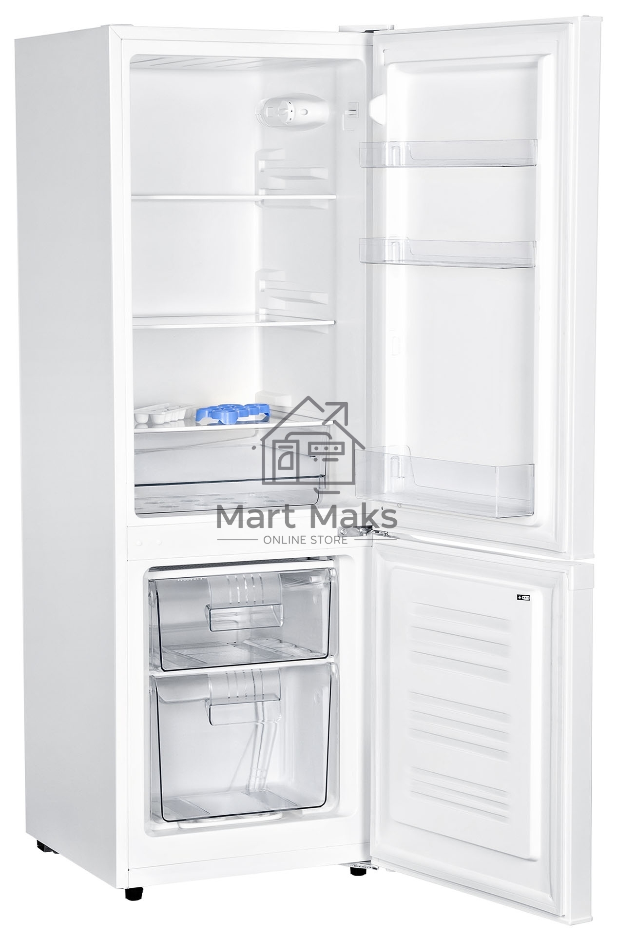 Холодильник Hyundai CC2051WT белый двухкамерный 120/34л морозилка снизу, капельная система