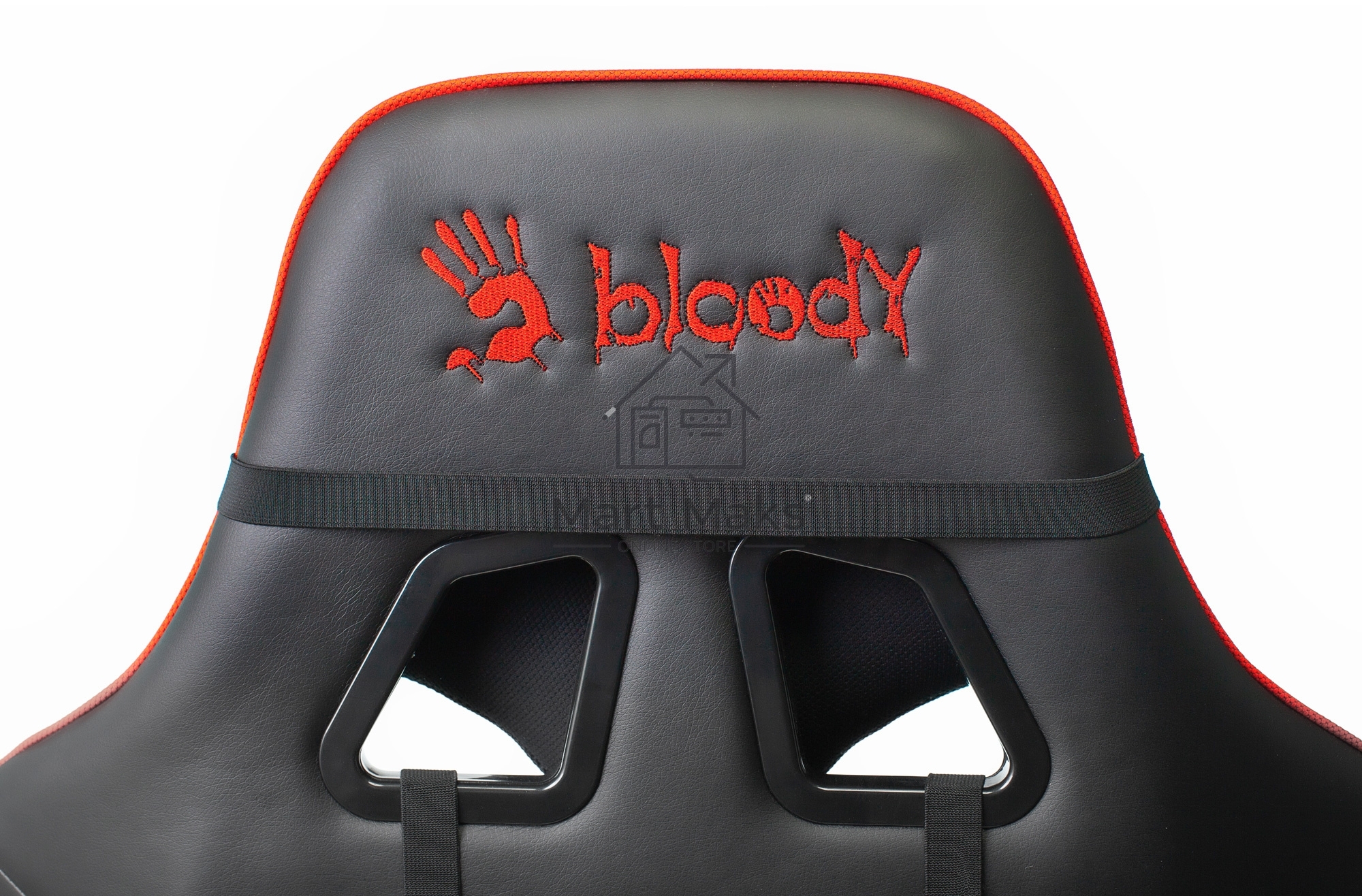 Кресло игровое A4Tech Bloody GC-400, черный/красный, крестовина пластик