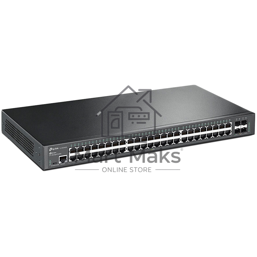 Коммутатор 48-портовый гигабитный управляемый уровня 2+ TP-Link TL-SG3452X JetStream с четырьмя слотами SFP+ 10 Гбит/с