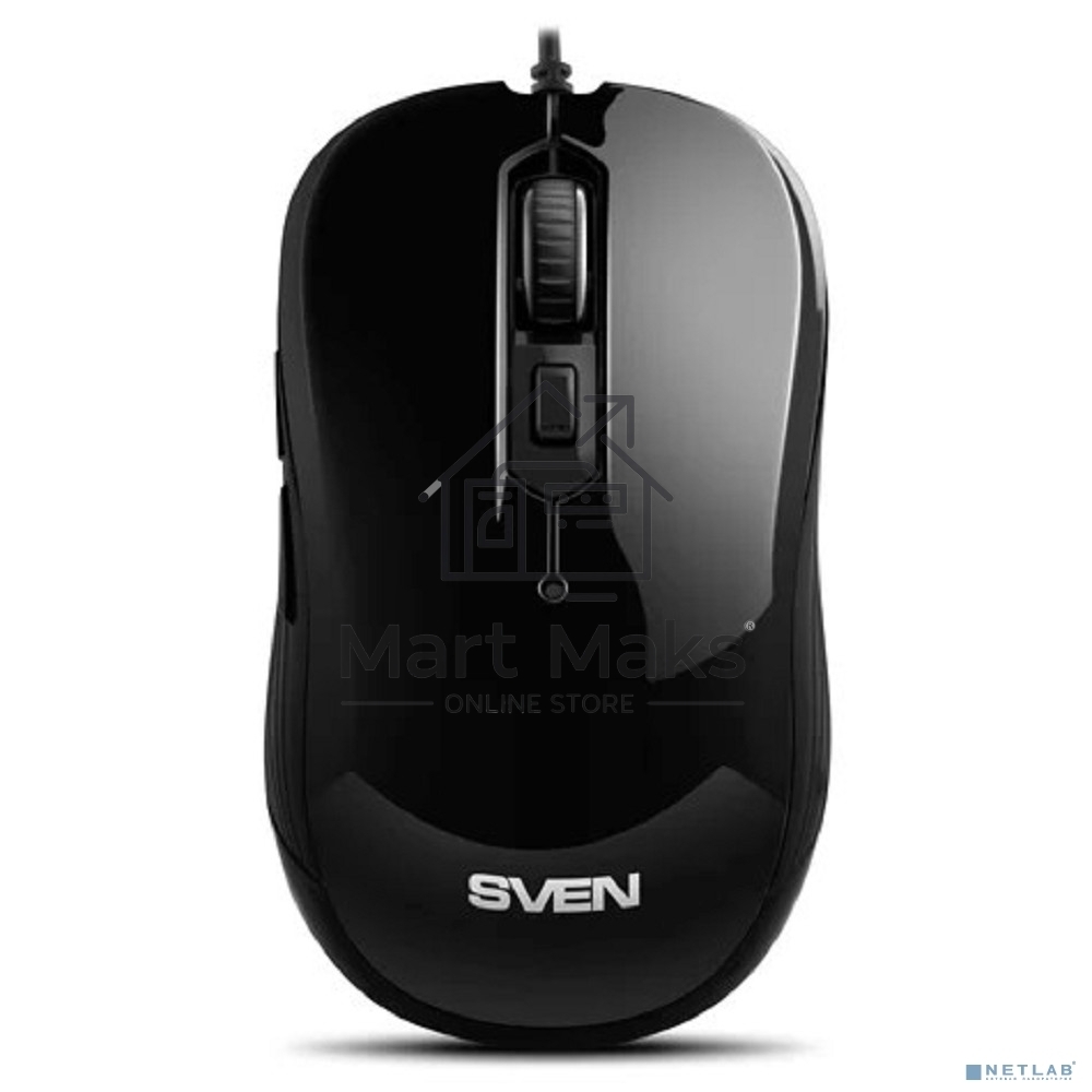Мышь проводная SVEN RX-520S черный, 3200 dpi, USB, кнопки - 6