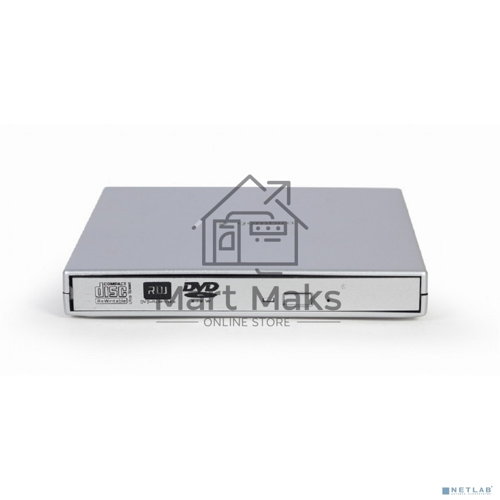 Оптический привод внешний с интерфейсом USB 2.0 Gembird DVD-USB-02-SV пластик, серебро