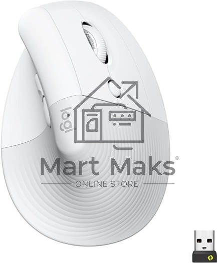 Мышь беспроводная Logitech Lift белый/серый, 4000 dpi, радиоканал, USB, кнопки - 6