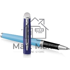 Ручка роллер Waterman Hemisphere Colour Blocking (2179926) Blue CT F черн. черн. подар.кор.
