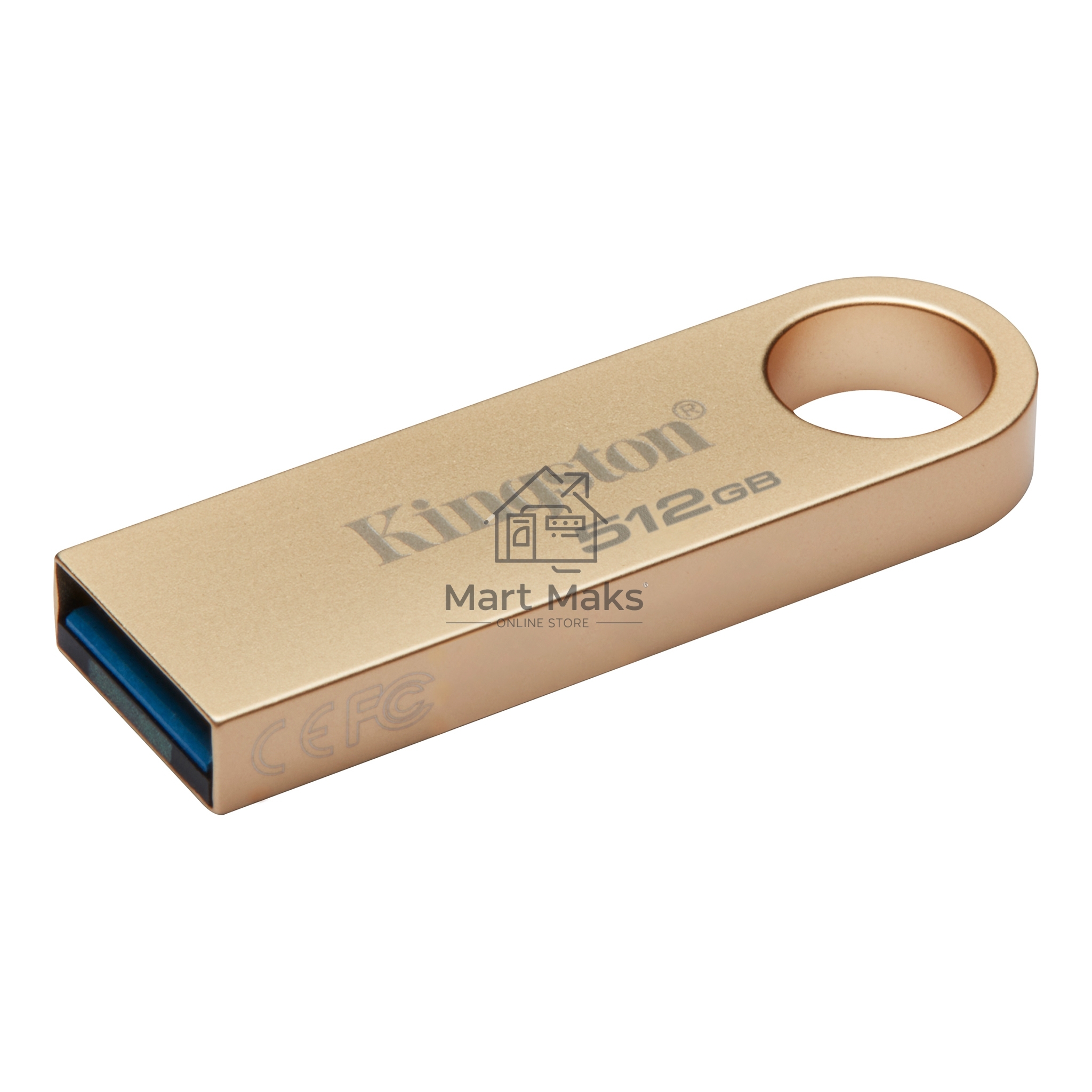 Флешка USB Kingston DataTraveler SE9 G3 (DTSE9G3/512Gb), 512Gb, USB 3.2 Gen 1, R/W 220/100, золотистый
