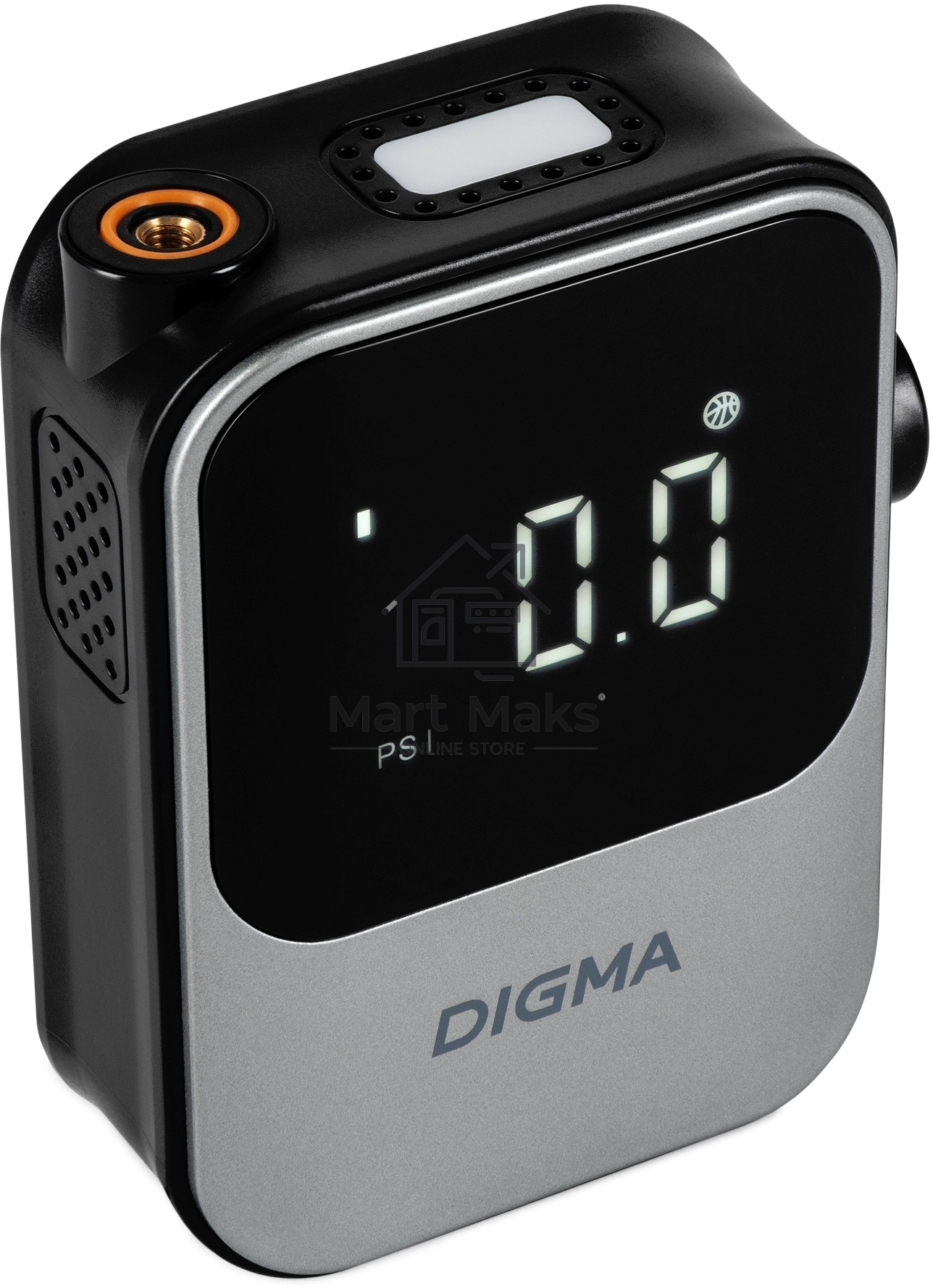 Автомобильный компрессор Digma QBK-120G серый, шланг 0.2м