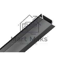 Алюминиевый профиль Ambrella light GP1001BK черный 2000*21.5*6.8