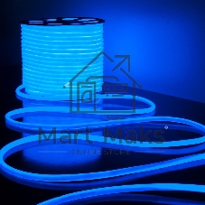 Лента светодиодная LS003 220V / Гибкий неон 9.6W 144Led 2835 IP67 16mm круглый синий, 50 м