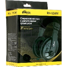 Наушники Ritmix RH-524M Диам дин:40 мм,Частот хар-ка:20-20 КГц,Сопр:32 Ом,Чувст:105 дБ+/-3дБ,Чувст мик:-58дБ+/-3дБ,Разъем:3,5мм+3,5мм,кабель 2 м+/-0,3м,в комплекте рег громк