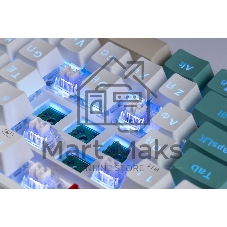 Клавиатура беспроводная Defender REDRAGON VEIGAR USB, Bluetooth/Радиоканал, бело-голубая