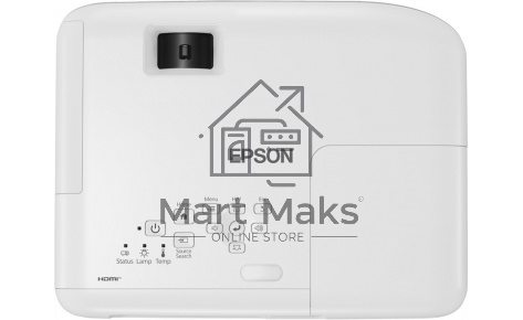 Проектор Epson EB-E01 белый (LCD, 1024 x768, 3300Lm, 15000:1, 2.4 kg) (V11H971040)