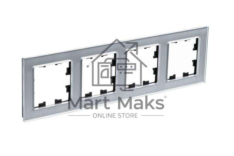 Рамка 4-м AtlasDesign Nature стекло алюм. SchE ATN320304