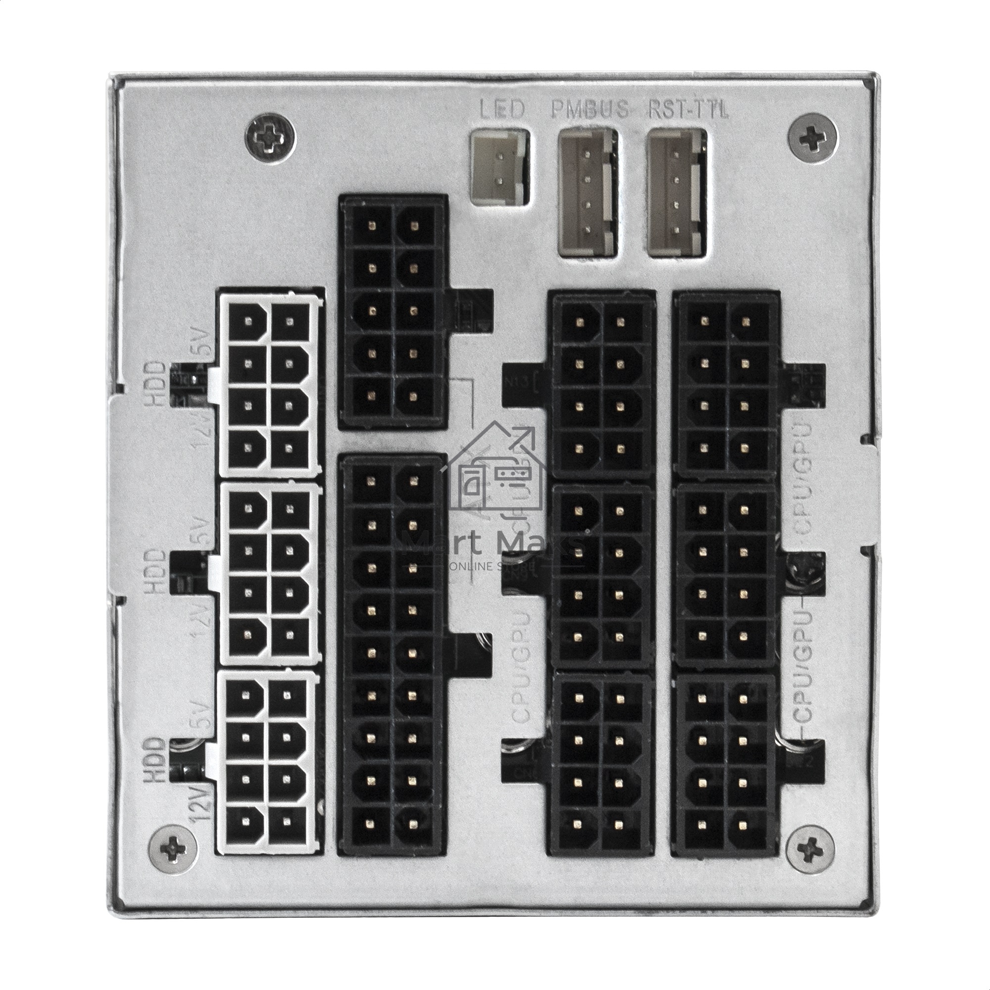 Серверный блок питания 2U Redundant 2x800W ExeGate EX292322RUS Industrial-RTS800 (APFC, КПД 94% (80 PLUS Platinum), 4 cm fan, 24pin, 2x(4+4)pin, 2PCIe, 2SATA, 6IDE, Cable Management)