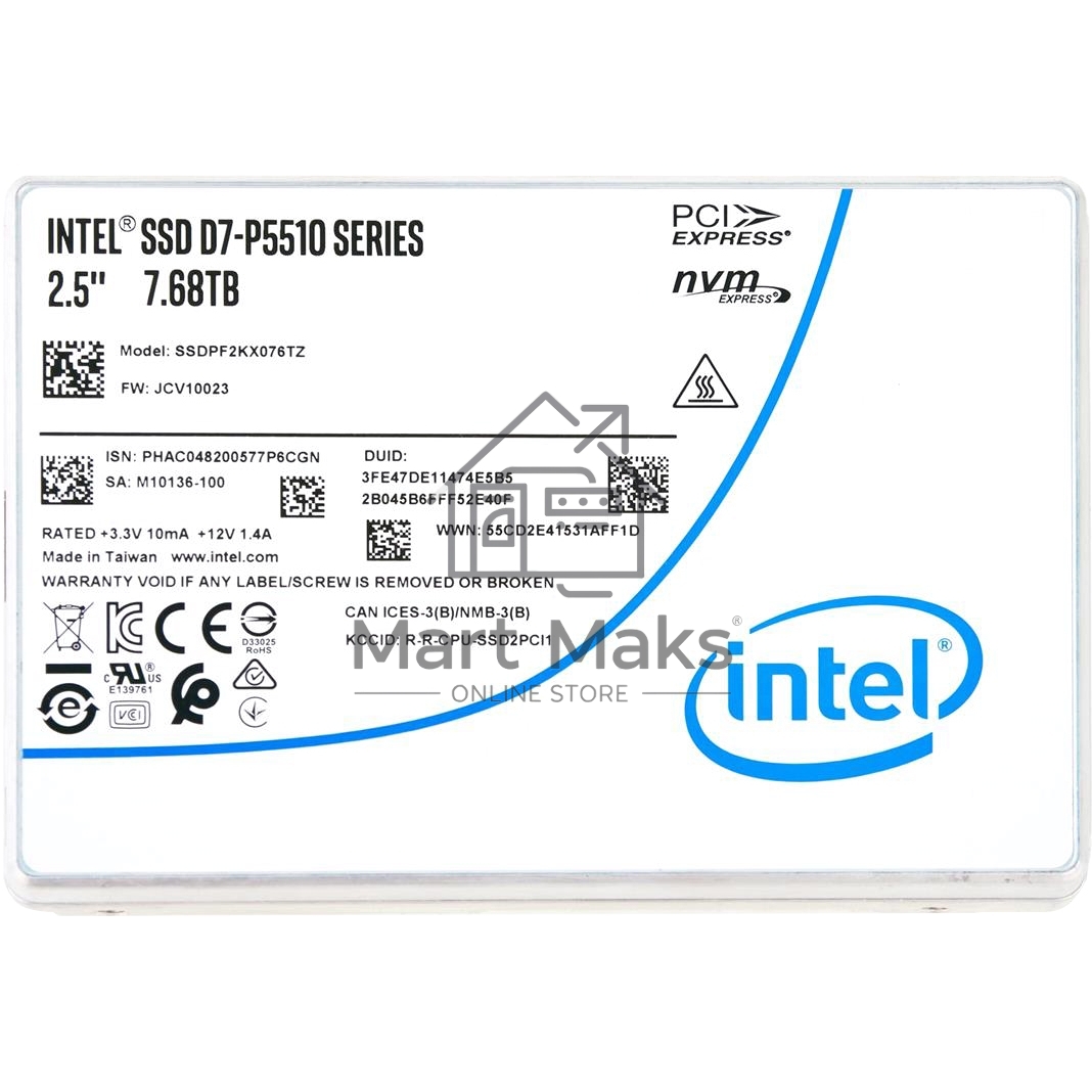 Накопитель SSD Intel D7-P5510, 7.5Tb, 2.5