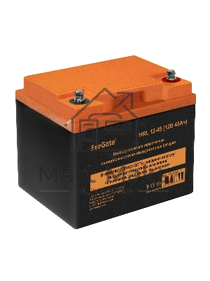 Аккумуляторная батарея ExeGate HRL 12-45 (12V 45Ah, под болт М6)