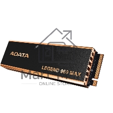 Накопитель SSD ADATA LEGEND 960 MAX, 4Tb, M.2 2280, PCIe 4.0 x4, NVMe, R/W 7400/6800, с радиатором