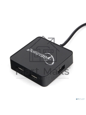 Концентратор USB 2.0 Gembird UHB-242, 4 порта, блистер, черный