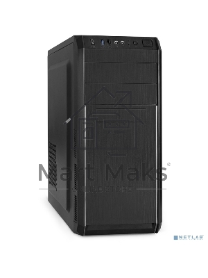 Компьютерный корпус Miditower ExeGate EX287366RUS XP-334UC-XP350 (ATX, XP350 с вент. 12см, 1*USB+1*USB 3.0+1*TypeC, аудио, черный)