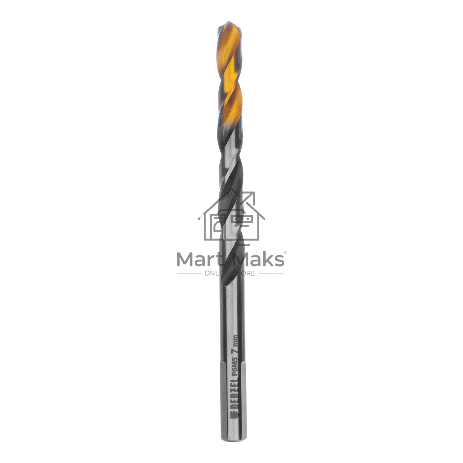Сверло спиральное по металлу 7,0 x 109мм, Р6М5, Golden Tip, многогранная заточка Denzel