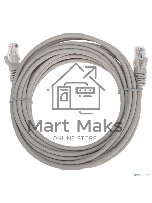 Патч-корд U/UTP Rexant cat.5e, RJ45-RJ45, 26AWG, ZH нг(А)-HF, серый, 5 м