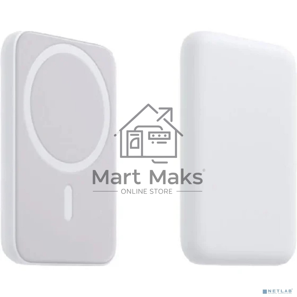 Портативное беспроводное зарядное устройство Power Bank (аккумуляторная батарея) 5000 mAh, MagSafe, белый Rexant