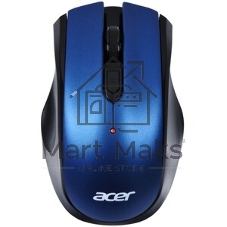 Мышь беспроводная Acer OMR031 черный/синий, 1600 dpi, радиоканал, USB, кнопки - 4